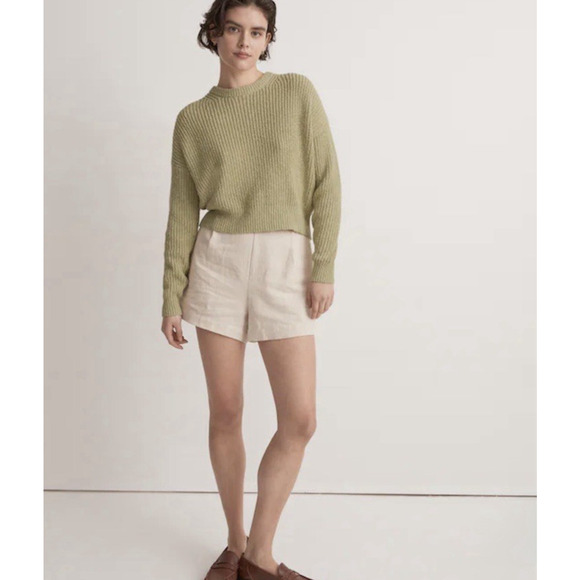 Madewell Olive Green Crew Neck Sweater - Picture 1 of 16